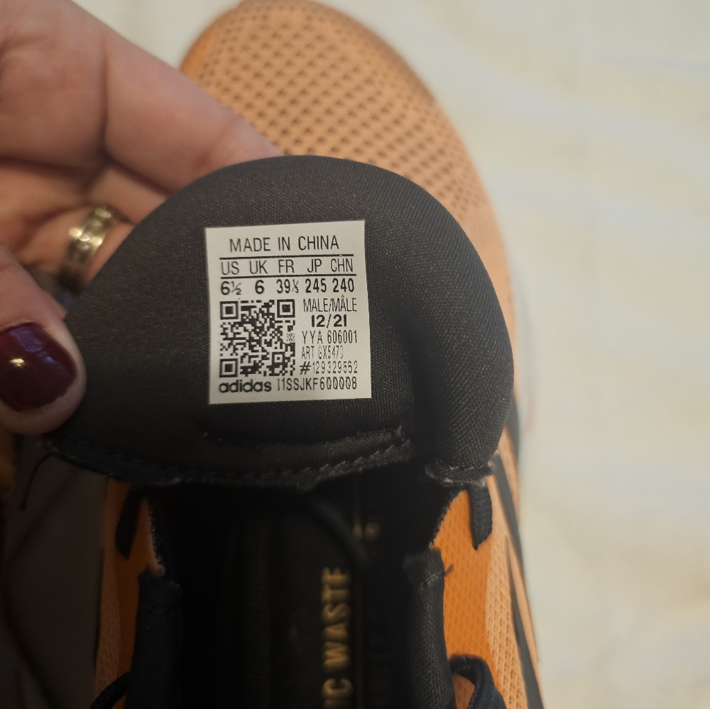 Adidas BIG BOY Size 6.5 Orange and Black Athletic Shoes - Picture 2 of 5